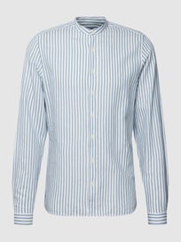 Slim fit vrijetijdsoverhemd met all-over streepmotief van Roy Robson Blauw / turquoise - 28