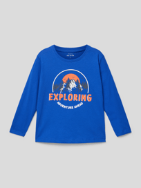 Shirt met lange mouwen en statementprint, model 'VAGNO' van Name It Blauw / turquoise - 16