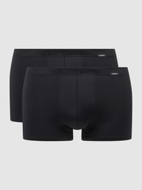 Trunks aus Mikrofaser im 2er-Pack von Skiny Grau / Schwarz - 44