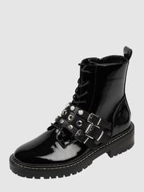 Boots in Lack-Optik Modell 'Bold' von Only Grau / Schwarz - 42