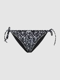 Bikinibroekje met all-over motief, model 'SIDE TIE-PRINT' van Calvin Klein Underwear Grijs / zwart - 36