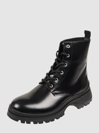 Lederboots mit Schnürverschluss Modell 'Brody' von Selected Homme Grau / Schwarz - 38