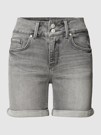 Korte slim fit jeans met labelpatch, model 'Becky' van LTB Grijs / zwart - 23