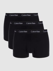 Trunks im 3er-Pack - kurzes Bein von Calvin Klein Underwear Grau / Schwarz - 12