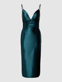 Cocktailkleid mit Herz-Ausschnitt von Unique Blau / Türkis - 38