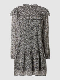 Minikleid aus Chiffon Modell 'Violetta'  von Object Grau / Schwarz - 11
