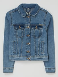 Slim Fit Jeansjacke mit Stretch-Anteil Modell 'Chiara ' von Garcia Blau / Türkis - 39