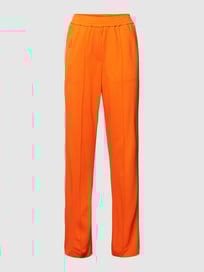 Broek met vaste bandplooien van Milano Italy Oranje - 38