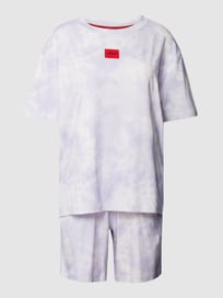 Pyjama in batiklook, model 'SPLASH_SHORT SET' van HUGO Paars - 15