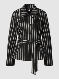 Blazer met streepmotief van Marc Cain Grijs / zwart - 33