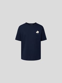 T-Shirt mit Brusttasche von Lardini Grau / Schwarz - 12