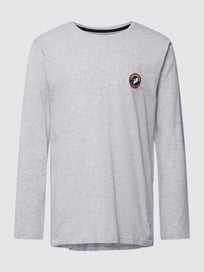 Longsleeve mit Rundhalsausschnitt von A Fish Named Fred Grau / Schwarz - 3