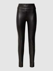 Legging in leerlook, model 'VIBARB' van Vila Grijs / zwart - 28