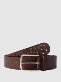 Gürtel mit Label-Prägung Modell 'Sander' von BOSS Braun - 35