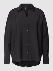 Oversized blouse met platte kraag, model 'QUEENY' van Vero Moda Grijs / zwart - 33