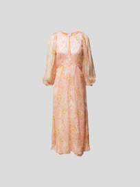 Midikleid mit Allover-Muster von Forte Forte Rot - 7
