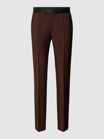 Regular Fit Bundfaltenhose mit Kontraststreifen von BOSS Braun - 15