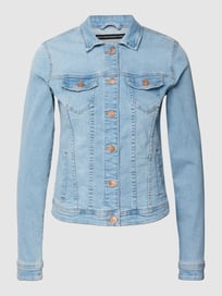 Jeansjack met platte kraag, model 'ONLTIA' van Only Blauw / turquoise - 1