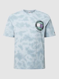 PLUS SIZE T-shirt in batiklook van Tommy Jeans Plus Blauw / turquoise - 32