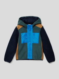 Sweatjacke im Colour-Blocking-Design von s.Oliver RED LABEL Blau / Türkis - 20
