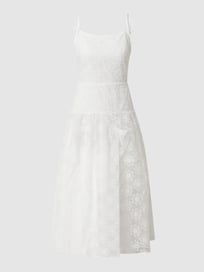 Midi-jurk met bloemenborduursels, model 'Aspen' van Bardot Wit - 36