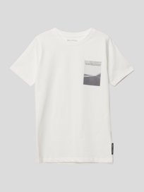 T-Shirt mit Label-Print von Marc O'Polo Weiß - 28