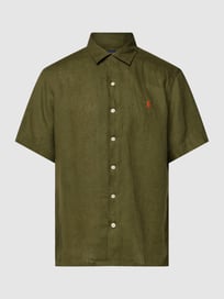 Leinenhemd mit Logo-Stitching von Polo Ralph Lauren Grün - 4