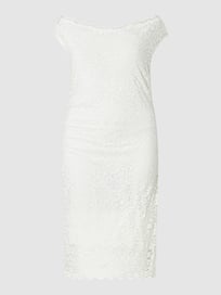 PLUS SIZE cocktailjurk van kant  van Swing Curve Wit - 28