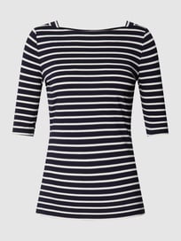 T-Shirt mit U-Boot-Ausschnitt von comma Blau / Türkis - 5