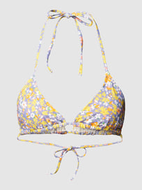 Bikini-Oberteil mit Allover-Muster von Jake*s Casual Gelb - 43
