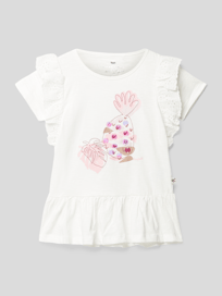 T-shirt met motiefprint van Basefield Wit - 31