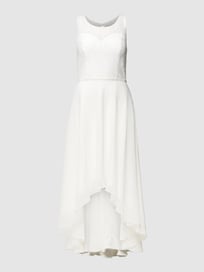 Bruidsjurk met details van kant van Luxuar Wit - 17