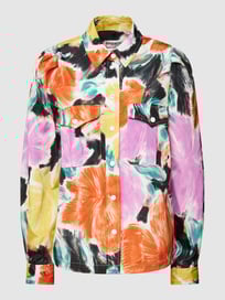 Overhemdblouse met gebloemd all-over motief van Essentiel Geel - 1