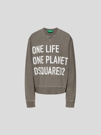 Sweatshirt mit Label-Print von Dsquared2 Grau / Schwarz - 26