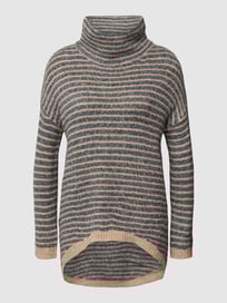 Gebreide pullover met streepmotief van Apricot Grijs / zwart - 28