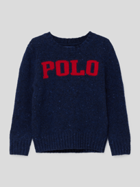 Strickpullover mit eingewebtem Label-Detail von Polo Ralph Lauren Kids Blau / Türkis - 7