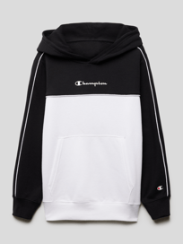 Hoodie im Colour-Blocking-Design von CHAMPION Grau / Schwarz - 34