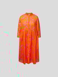 Midikleid mit Maokragen von Lu Li Lina Orange - 32