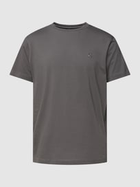 T-Shirt mit Label-Stitching von Lerros Grau / Schwarz - 47