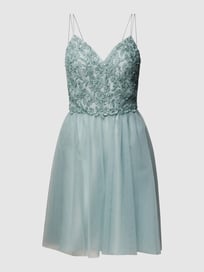 Cocktailkleid mit Zierbesatz von Laona Grün - 19