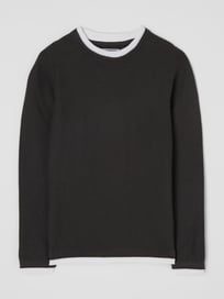 Pullover in dubbele-laagjeslook, model 'Twinn' van Jack & Jones Grijs / zwart - 11