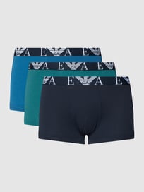 Trunks mit elastischem Logo-Bund im 3er-Pack von Emporio Armani Blau / Türkis - 11
