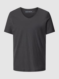 T-Shirt mit geripptem Rundhalsausschnitt von MCNEAL Grau / Schwarz - 29
