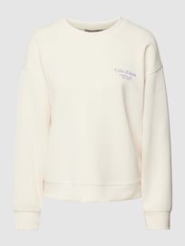 Sweatshirt met print aan de voorkant van Jake*s Collection Wit - 16