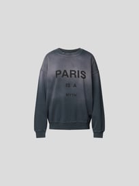 Sweatshirt mit Statement-Print von Anine Bing Grau / Schwarz - 39