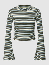 Longsleeve mit Streifenmuster von Marc O'Polo Denim Grün - 4