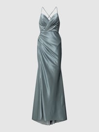 Abendkleid mit Gehschlitz von Laona Grau / Schwarz - 39