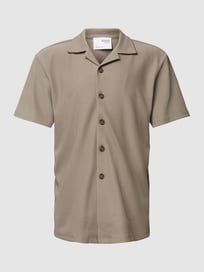 Slim fit chino met structuurmotief van Selected Homme Bruin - 36