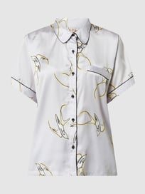 Pyjama-Oberteil aus Satin Modell 'Sarah' von Becksöndergaard Weiß - 44