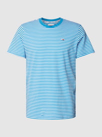 T-Shirt mit Streifenmuster von Tommy Jeans Blau / Türkis - 37